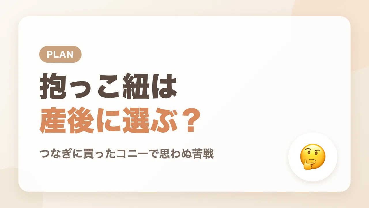 抱っこ紐は産後に選ぶと決めた理由とコニーでの苦戦