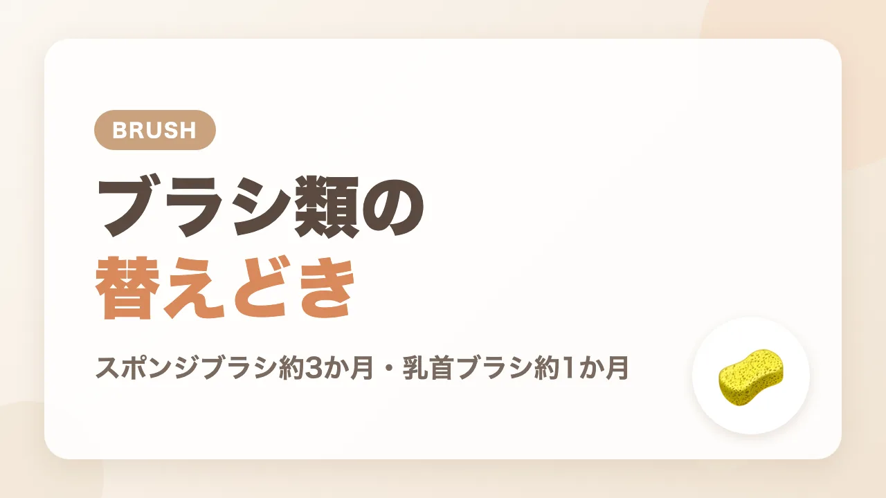 哺乳瓶用スポンジブラシと乳首ブラシの替えどき