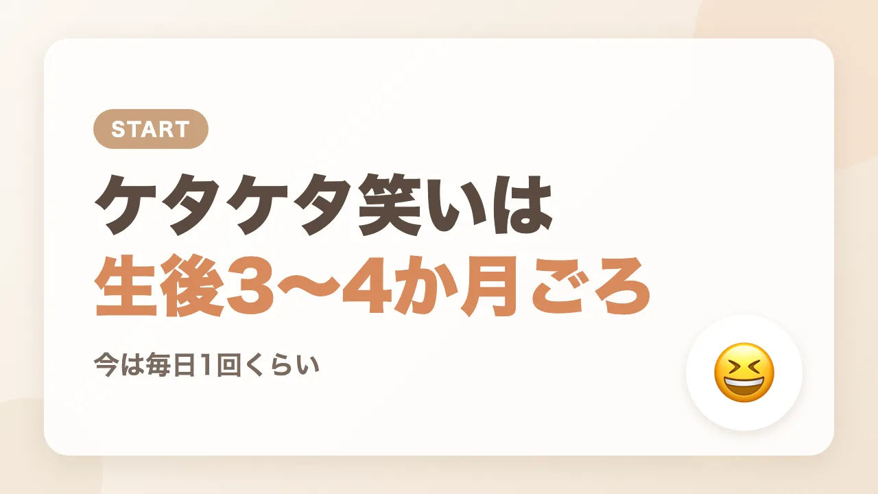 赤ちゃんがケタケタ笑い始めたのは生後3〜4か月ごろ