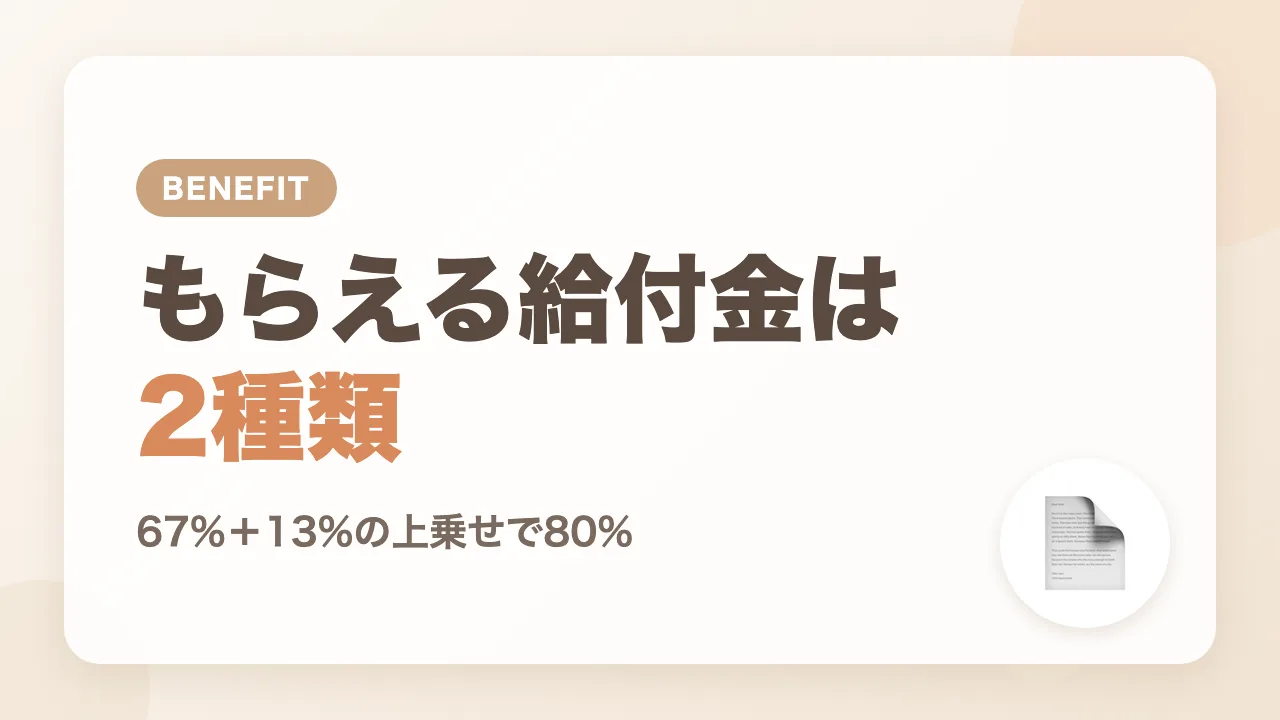 産後パパ育休でもらえる2種類の給付金